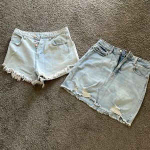 Wild fable denim shorts and skirt